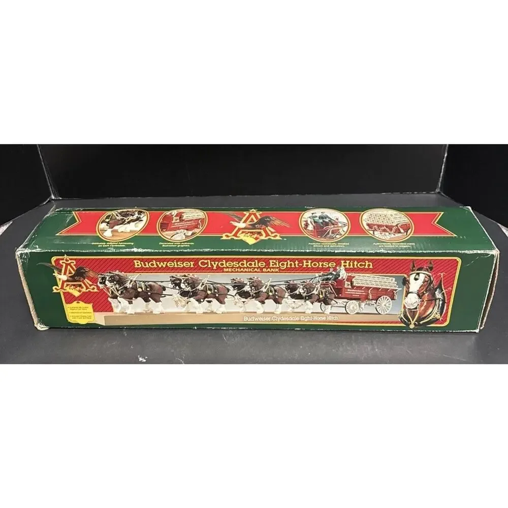 Ertl Collectibles Budweiser Clydesdale Eight Horse Hitch Mechanical Bank 1995